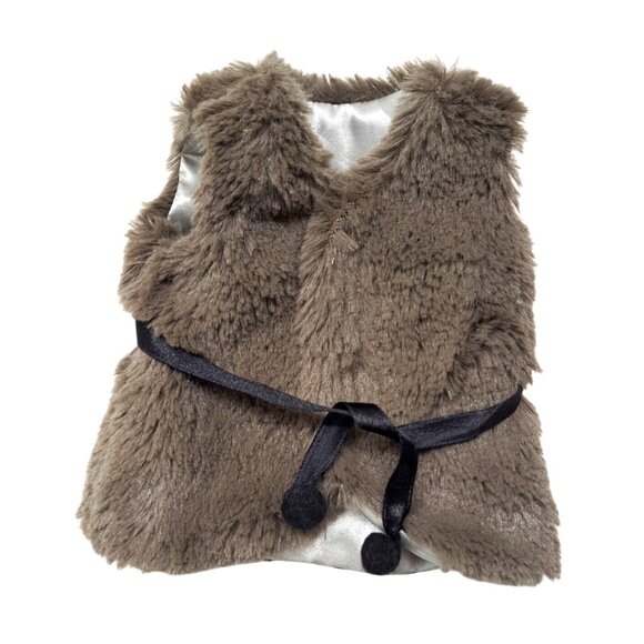 Pink Hoodie Jacket and Brown Faux Fur Vest For 18 inch Doll Clothes Lot Of 2 - Picture 3 of 10